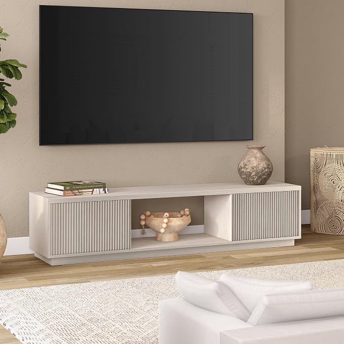 Henn&Hart Fluted TV Stand for TVs up to 78" - Image 4