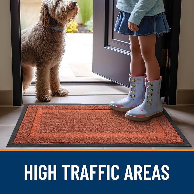 OLANLY Front Door Mat Outside 29.5x17, All-Season Heavy-Duty Rubber Doormat | - Image 7