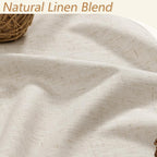 100% Blackout Linen Curtains for Bedroom 90 inches Long, Thermal Insulated Room - Image 3