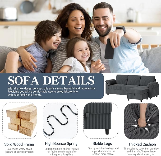 Sectional Couches for Living Room, L Shaped Couch - Image 7