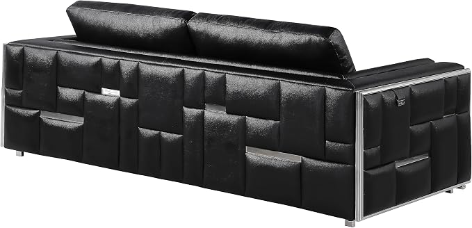 Blackjack Furniture Catania Modern Top Grain Italian Leather Sofa Set - Image 16