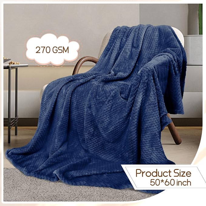 4 Pack Fleece Throw Blankets 50x60 Inches - Image 2
