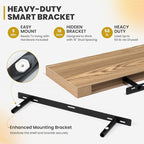 Acovy 24 Inch Floating Shelves, 9.3" Deep Floating Shelf Wall Mounted, Rustic - Image 7
