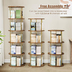 ALLSTAND Rotating Bookshelf, 4 Tier Spinning Bookshelf Tower, 360° Display - Image 5