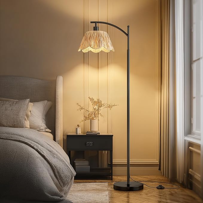 Oneach Boho Floor Lamp with 3 Color Temperatures, Farmhouse Floor Lamps - Image 3