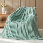 NEWCOSPLAY Fleece Ribbed Cozy Throw Blanket by NEWCOSPLAY