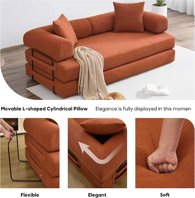 ZEIINPA Convertible Sleeper Sofa Bed - Image 7