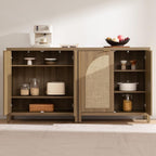SICOTAS 68" W Rattan Sideboard Buffet Cabinet - Image 5