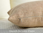 Stellhome Linen Throw Pillow Covers Square Solid Farmhouse Burlap Cushion Covers - Image 4