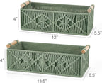 Mkono Macrame Storage Baskets Boho Decor Box Handmade Woven Decorative - Image 6