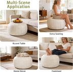 Thgonwid Unstuffed Moroccan Storage Pouf Foot Stool Ottoman Seat, No Filler - Image 8