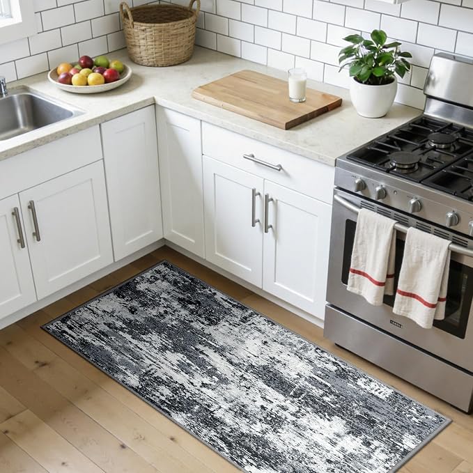 RELEANY Washable 2'x5' Abstract Area Rug - Image 2