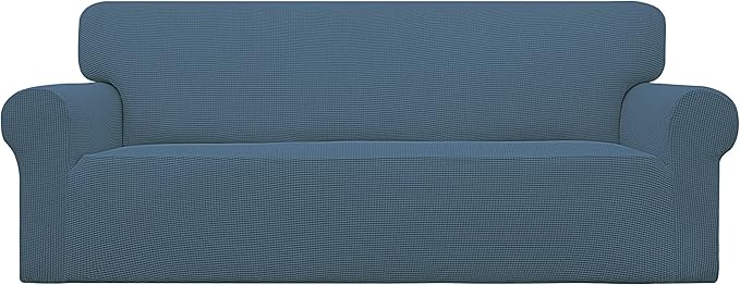 Easy-Going Stretch Oversized Sofa Couch Slipcover Washable Bluestone | 1-Piece by Easy-Going