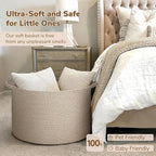INDRESSME 115L Extra Large Woven Blanket Baskets - Image 5