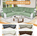 HDCAXKJ 100% Waterproof Reclining Sectional Couch Covers L Shape Recliner Sofa - Image 6
