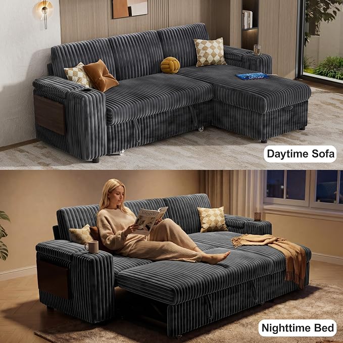 Vipbear 86" Modular Sectional Sleeper Sofa - Image 5