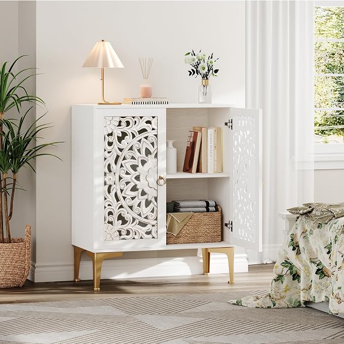 JOINICE Accent Cabinet with Doors, Sideboard Buffet Cabinet with Storage - Image 8