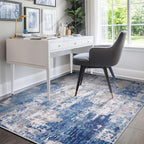 RELEANY Washable 4'x5' Abstract Area Rug - Image 2