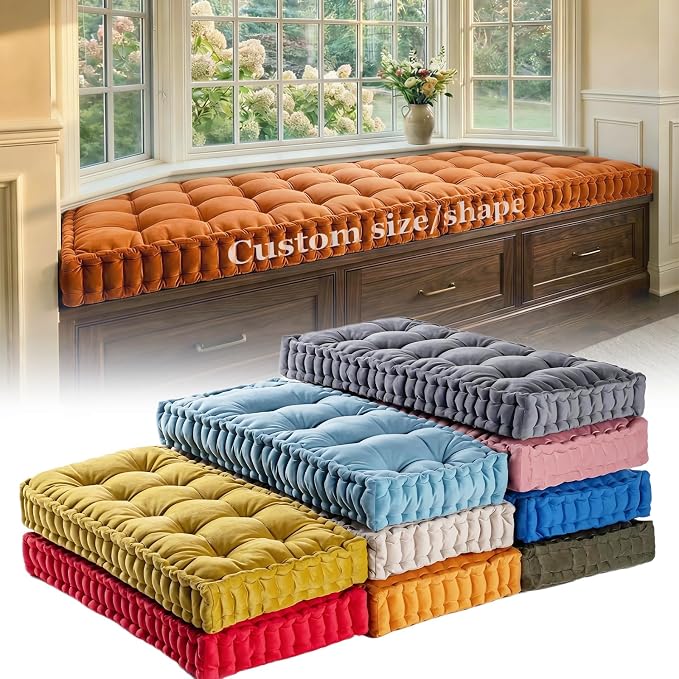 Custom Bench Cushion, Tufted Bench Cushions by WanYoungDesignZone