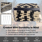 SAND MINE Reversible Mats with Led Strip Lights, Plastic Straw Rug, Modern Area - Image 4