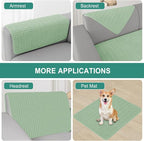 Foxdecor Couch Arm Covers Sofa Armrest Covers, Arm Chair Covers Set of 2 - Image 4