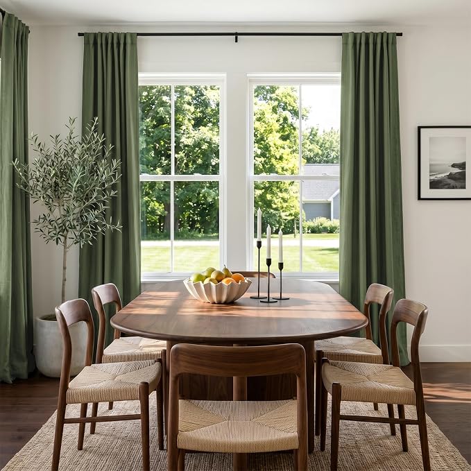 INOVADAY 100% Blackout Linen Curtains - Image 5