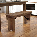 Flash Furniture Hercules Series 40" x 12" Commercial Grade Rustic Solid Pine - Image 2