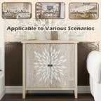 2-Door Carved Modern Storage Cabinet - Image 5