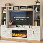 103" Fireplace TV Stand with 40" Electric Fireplace, Farmhouse TV Stand with - Image 7