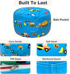 Lukeight Construction Stuffed Animals Storage Bean Bag Chair Cover - Image 5