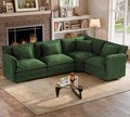 ELUCHANG 114" Oversized V-Shaped Cloud Couch Modular Sectional Sofa by ELUCHANG