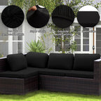 8PCS Patio Cushion Covers.Patio Furniture Couch SeatSlipcovers | Washable - Image 3