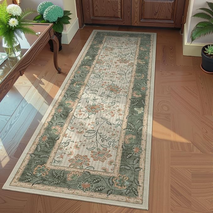 GarveeHome 2x6 Washable Runner Rug Sage Green Non Slip Kitchen Runner | Hallway by GarveeHome