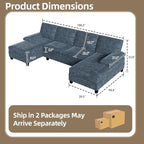 Shintenchi U-Shaped Sectional Couches - Image 2