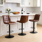 FIRAVOE Counter Height Bar Stools, Swivel Barstools Set of 3 by FIRAVOE