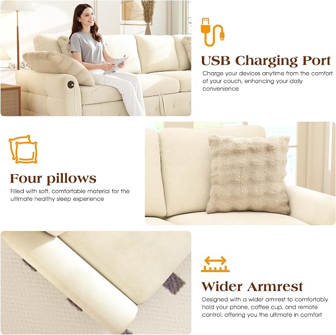 Ihanherry L-Shaped Sectional Sofa Bed - Image 6