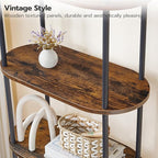 HOOBRO 5 Tier Open Bookshelf, Industrial Arched Bookcase Display Shelf Rack - Image 6
