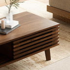 Furniway Mid Century Modern Coffee Table, Wood Coffee Table - Image 6
