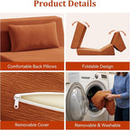 Fold Out Chair Bed, Folding Sofa Bed, 3 in 1 Convertible Sleeper Chair Bed - Image 7