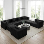 MONVANE Modular Sectional Sofa, Oversized 8 Seat Convertible U Shaped Couch - Image 7