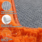 Orange Area Rugs for Bedroom Living Room, Fluffy 4x6 Indoor Bedside Floor Throw - Image 3