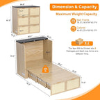 VINGLI Twin Size Rattan Murphy Bed - Image 2