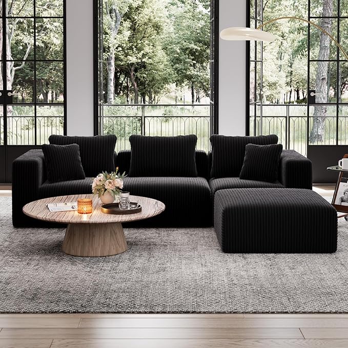 Avenco 106” L-Shaped Modular Sectional Sofa Couch by Avenco