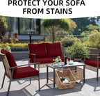 8PCS Patio Cushion Covers.Patio Furniture Couch SeatSlipcovers | Washable - Image 3