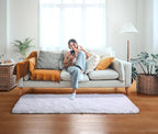 White Runner Rugs for Bedroom Living Room, Fluffy 2x6 Bedside Soft Area Rug | - Image 7