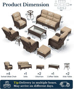 HILLGA 10-Piece Luxury Patio Furniture Set - Image 2