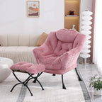 MBOOYOME Lazy Chair with Folding Ottoman, Modern Accent Armchair with Armrests - Image 7