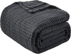 EMME Muslin Blankets for Adults Throw Blanket for Couch Breathable Gauze Soft - Image 7