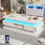 47.2 inch Modern High Glossy LED Coffee Table - Image 3