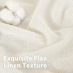 YoungsTex Ivory Linen Curtains 63 Inch Length - Image 4